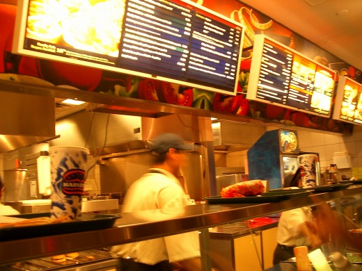 "バンクーバー内のファーストフード店</p