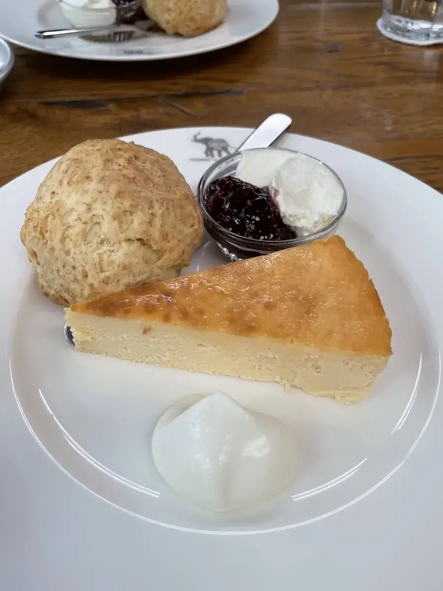 しっとりとした食感が魅力の、本格派チーズケーキプレート。